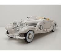 Mercedes 500k Specialroadster Maharajá 1936 Coche a Escala Blanco 1:18 Maisto