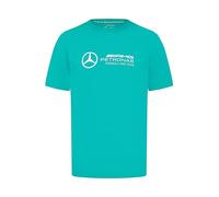 Mercedes AMG Petronas Camiseta de Hombre F1 con Gran Logo del Equipo en 3D - Azul ultramarino - Tamaño: S