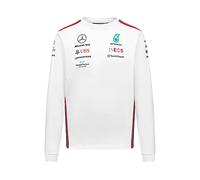 Mercedes AMG Petronas Formula One Team - Camiseta de Manga Larga del Equipo 2023 - Blanco - Talla: XL