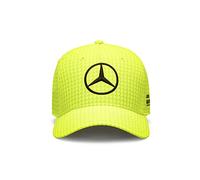 Mercedes AMG Petronas Formula One Team - Gorra Infantil de Lewis Hamilton 2023 - Amarillo neón - Talla única