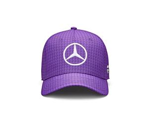Mercedes AMG Petronas Formula One Team - Gorra Infantil de Lewis Hamilton 2023 - Morado - Talla única