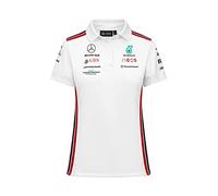 Mercedes AMG Petronas Formula One Team - Polo del Equipo para Mujer 2023 - Blanco - Talla: XL