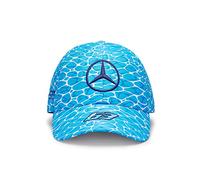 Mercedes AMG Petronas Gorra de buceo George Russell edición especial del equipo de Fórmula 1, color azul, talla única, Azul, talla única