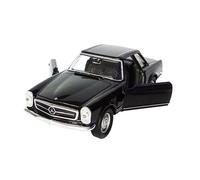 Mercedes-Benz 1963 230SL - Modelo de coche de metal con motor de extracción Welly 4 variantes 3 (negro)