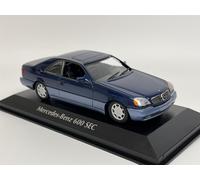 Mercedes Benz 600 Sec C140 1992 Azul Metálico 1:43 Maxichamps 940032600