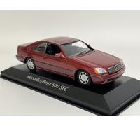 Mercedes Benz 600 Sec C140 1992 Rojo Metálico 1:43 Maxichamps 940032601