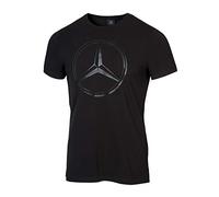 Mercedes-Benz Camiseta de Caballero, algodón, Estrella Mercedes, Negro L
