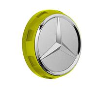 Mercedes-Benz Collection AMG - Cubierta para cubo de rueda, diseño de cierre central, color amarillo