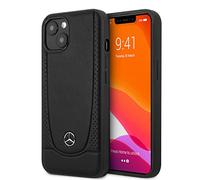 Funda IPHONE 14 Plus Mercedes Cuero Negro Estrella Logo