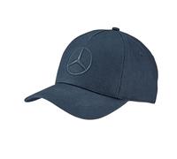 Mercedes-Benz Gorra Unisex de 5 Paneles, Azul Marino, Tamaño Ajustable, Algodón Orgánico, Ocio y Deporte, Todo el Año, Cierre de Metal, Diseño de Estrella Mercedes