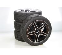 Mercedes-Benz Juego completo de ruedas de invierno de aleación de 18 pulgadas con neumáticos Bridgestone para Clase B 247, CLA 118 y otros, original Mercedes-AMG A1774011500 VB-ZA