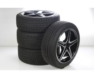 Mercedes-Benz Juego completo de ruedas de invierno de aleación de 18 pulgadas con neumáticos Michelin para Clase C 205, original Mercedes-AMG A2054011100 VH-ZB
