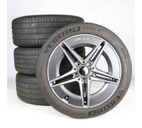 Mercedes-Benz Juego completo de ruedas de verano de aleación de 18 pulgadas con neumáticos Michelin para Clase C 206, original Mercedes-AMG A2064017600 VB-ZB