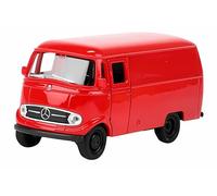 Mercedes Benz L319 Ventana Bus 11 cm modelo de coche de metal con motor de extracción Welly 4 variantes 47 (rojo)