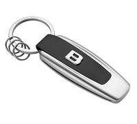 Mercedes-Benz Llavero inscripción Clase B, plata y negro. Acero inoxidable. Producto Oficial Collection.