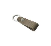 Mercedes-Benz Original Llavero de Piel Saffiano Taupe, con Anilla Metálica y Logo Grabado
