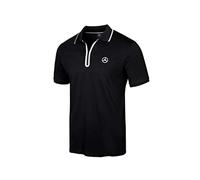 Mercedes-Benz. Polo Caballero, Manga Corta, algodón, Negro, XL
