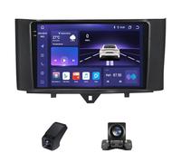 Mercedes Benz Smart Fortwo 2010-2015 Radio Estéreo 2 DIN con Bluetooth, CarPlay y Android Auto inalámbricos, Pantalla Táctil HD de 9", RDS, Wi-Fi, FM, Cámara de Visión Trasera (M500S/2K)