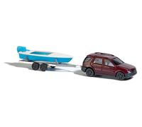Mercedes Clase M Y Barco En Remolque N Gauge Busch 8334