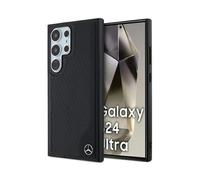 Mercedes Leather Debossed Line MagSafe Hardcase MEHMS24L23RBGVK, Negro - Samsung Galaxy S24 Ultra S928