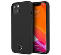 Mercedes MEHCP13SSILBK - Carcasa para iPhone 13 Mini (Silicona, 5,4"), Color Negro