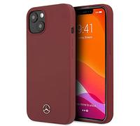 Mercedes MEHCP13SSILRE - Carcasa para iPhone 13 Mini (Silicona, 5,4"), Color Rojo
