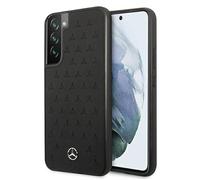 Mercedes MEHCS22MPSQBK - Funda de Piel para S22+ S906, diseño de Estrellas, Color Negro