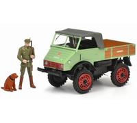 Mercedes Unimog Weidmannsheil W/ Haunter Y Perro 1:43 Modelo Schuco