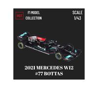 (MERCEDES W12 77) 1:43 2022 RB18 Max Modelo de coche a escala Red Bull Racing Ferrari Alfa Romeo Mclaren