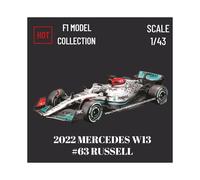 (MERCEDES W13 63) 1:43 2022 RB18 Max Modelo de coche a escala Red Bull Racing Ferrari Alfa Romeo Mclaren