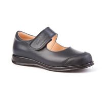 Merceditas Colegiales para Niñas con Puntera Reforzada Todo Piel, mod.463. Calzado infantil Made in Spain, Garantia de calidad. (35, Azul Marino)