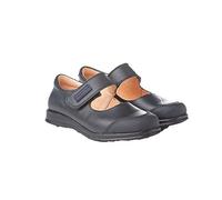 Merceditas Colegiales para Niñas con Puntera Reforzada Todo Piel, mod.463. Calzado infantil Made in Spain, Garantia de calidad. (39, Azul Marino)