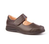 Merceditas Colegiales para Niñas con Puntera Reforzada Todo Piel, mod.463. Calzado infantil Made in Spain, Garantia de calidad. (33, Marrón)