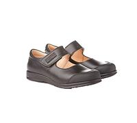 Merceditas Colegiales para Niñas con Puntera Reforzada Todo Piel, mod.463. Calzado infantil Made in Spain, Garantia de calidad. (39, Negro)