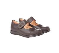 Merceditas Colegiales para Niñas con Puntera Reforzada Todo Piel, mod.463. Calzado infantil Made in Spain, Garantia de calidad. (37, Marrón)