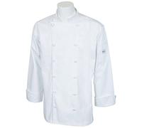 Mercer culinarias renacimiento Hombres Tradicional Del Cuello - Chaqueta de chef, M, blanco, 1