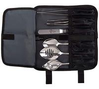 Mercer Culinary M35149 Professional Chef Plating Kit, 8 Piece, Stainless Steel, Black, Silver