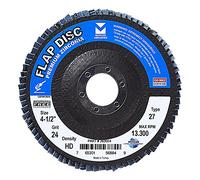 Mercer industrias 262040 Circonita Flap disco, alta densidad tipo 27, 4 - 1/2 "x 7/8", grano 40, 10 unidades, 262024