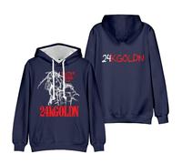 Merch 24kgoldn Better late than never Tour - Sudadera unisex de manga larga con capucha, azul, XXL