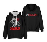 Merch 24kgoldn Better late than never Tour - Sudadera unisex de manga larga con capucha, Negro, XXL