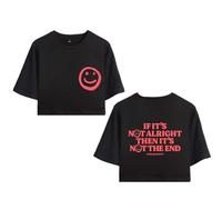 Merch Andy Grammer It's Not The End - Camiseta corta de manga corta para mujer y niña, Negro, XL