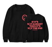 Merch Andy Grammer It's Not The End - Sudadera informal de cuello redondo unisex, Negro, L