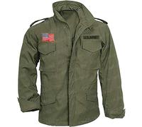 MERCH ATTIRE John Rambo M65 - Chaqueta de campo militar con múltiples bolsillos para hombre, Verde Oliva - Chaqueta de algodón Rambo, L