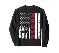 Merch de la Bandera Estadounidense de Alce - Gran diseño de Amante de los Alces Sudadera