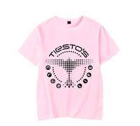 Merch Tiesto Club Life - Camiseta de manga corta para hombre y mujer, diseño gráfico informal, rosa, XL