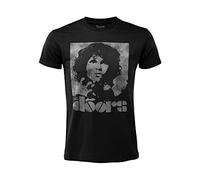 Merch Traffic Camiseta The Doors Jim Morrison con Estampado Frontal, Color Negro, Unisex, Adulto (XXL)