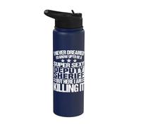 Merchandising de Deputy Sheriff - Divertido e impresionante diseño de sheriffs Stainless Steel Insulated Water Bottle