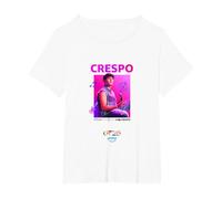 [Merchandising Exclusivo] Crespo Camiseta, Mujer Tallas Grandes, Blanco, 2XL Grande