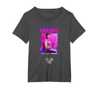 [Merchandising Exclusivo] Crespo Camiseta, Mujer Tallas Grandes, Jaspeado Oscuro, 2XL Grande