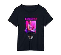 [Merchandising Exclusivo] Crespo Camiseta, Mujer Tallas Grandes, Negro, 2XL Grande